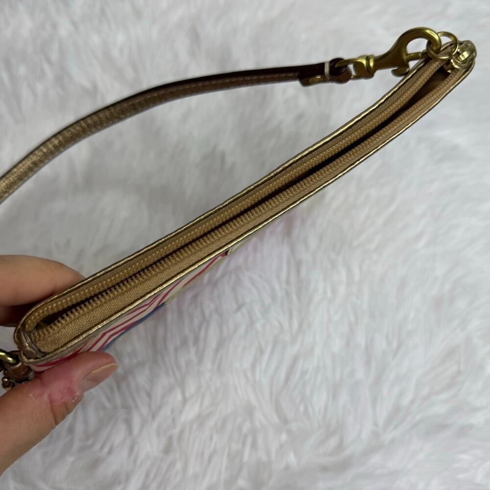 Coach Multi-Color Patchwork Wristlet - image 6